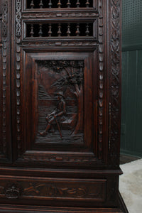 Carved Brittany French Cupboard c.1880