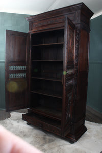 Carved Brittany French Cupboard c.1880