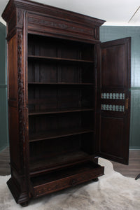 Carved Brittany French Cupboard c.1880