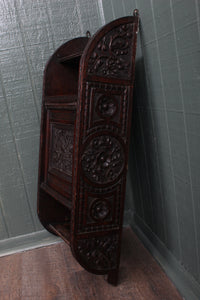 Heavily Carved French Wall Cabinet c.1890