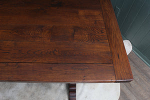 English Oak Trestle Table c.1900