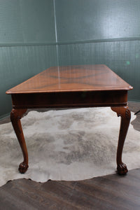 English Walnut Paw Footed Table c.1940