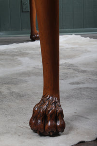 English Walnut Paw Footed Table c.1940