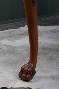 English Walnut Paw Footed Table c.1940