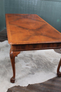 English Walnut Paw Footed Table c.1940