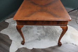 English Walnut Paw Footed Table c.1940