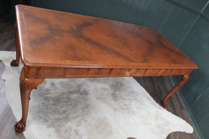 English Walnut Paw Footed Table c.1940