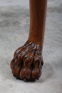 English Walnut Paw Footed Table c.1940