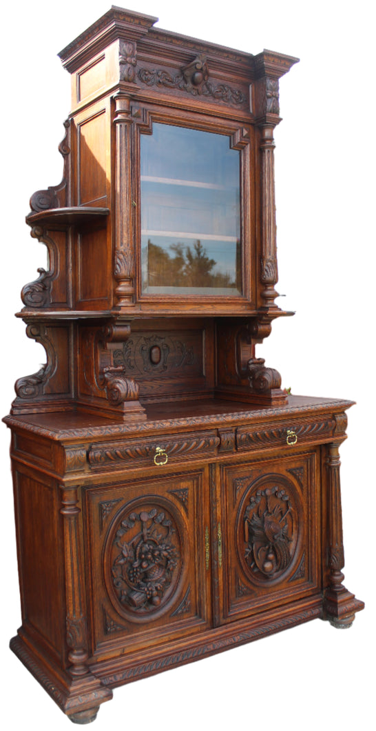 French Handcarved Cabinet c.1890