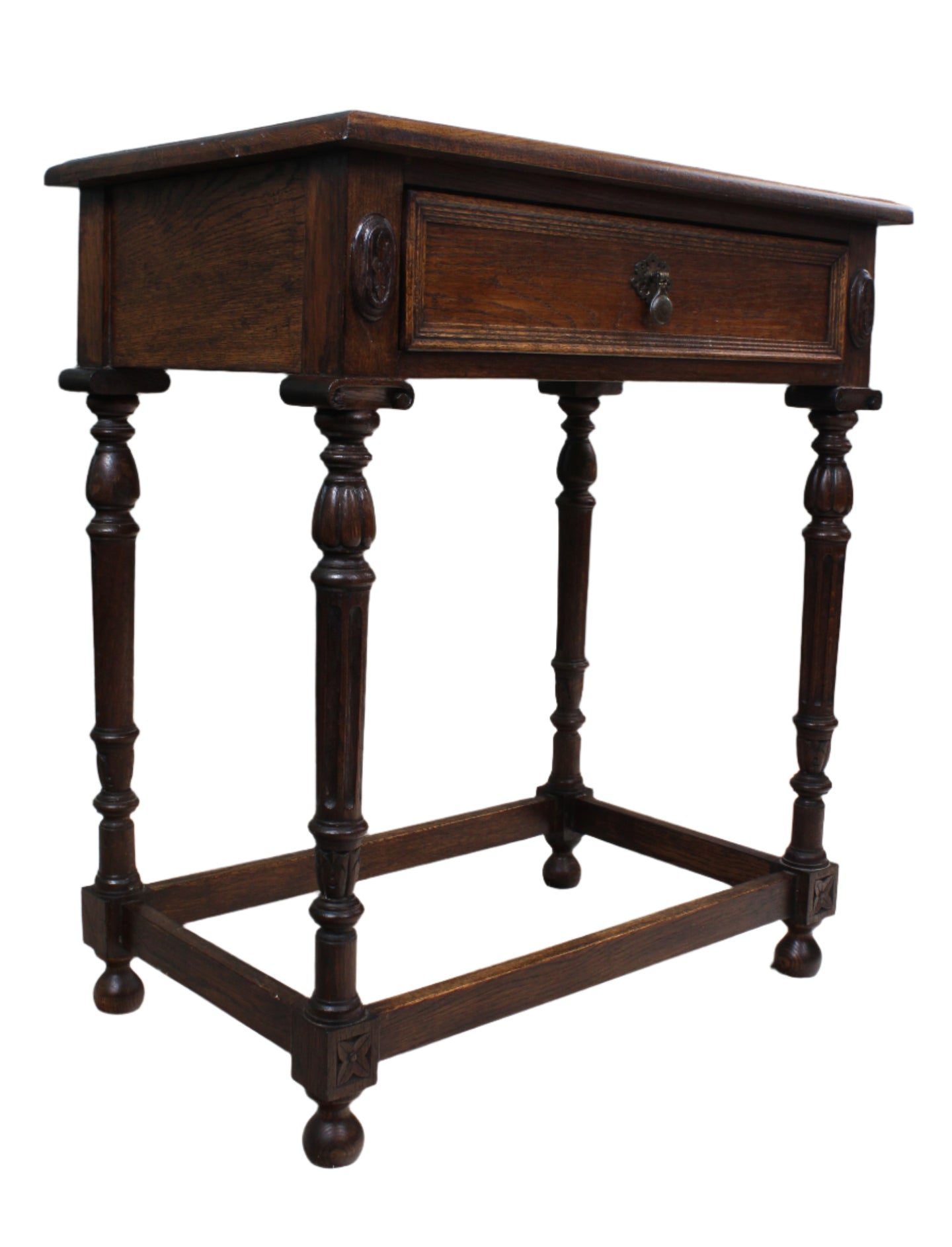 English Oak Drawered Occasional Table c.1900