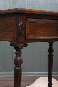 English Oak Drawered Occasional Table c.1900