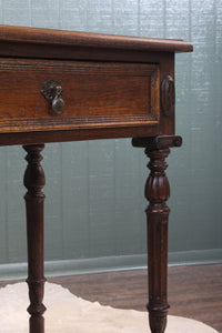 English Oak Drawered Occasional Table c.1900