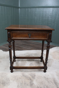 English Oak Drawered Occasional Table c.1900