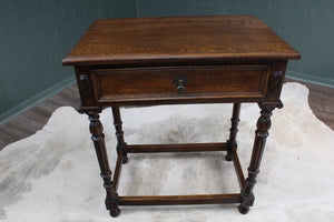 English Oak Drawered Occasional Table c.1900