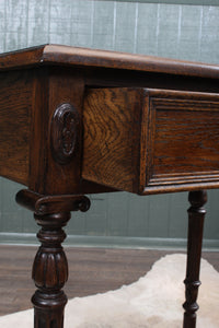 English Oak Drawered Occasional Table c.1900