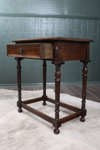 English Oak Drawered Occasional Table c.1900