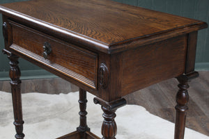 English Oak Drawered Occasional Table c.1900