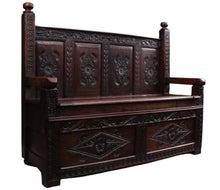 Load image into Gallery viewer, English Oak Settle c.1850