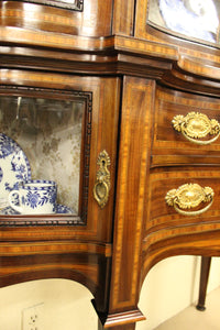 Exceptional Mahogany English Display Cabinet c.1900