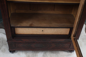 French Rosewood Display Cabinet c.1880