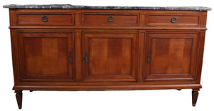 French Louis XVI Style Directoire Enfilade Marble Top Console