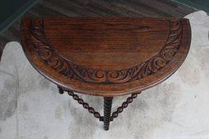 English Carved Oak Occasional Table c.1900