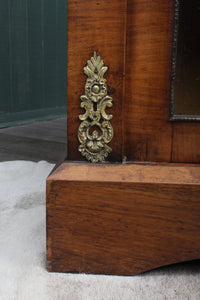 English Victorian Walnut Inlaid Pier Cabinet c.1870