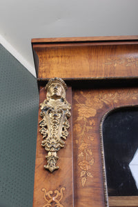 English Victorian Walnut Inlaid Pier Cabinet c.1870