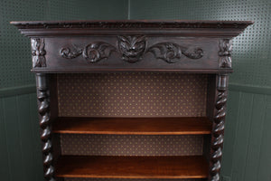 French Carved Oak Bookcase c.1890