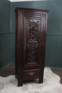 French Oak Heavily Carved Cupboard c.1890