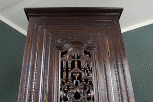 French Oak Heavily Carved Cupboard c.1890