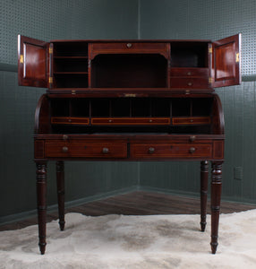 English Mahogany Cylinder Desk c.1900