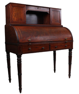 English Mahogany Cylinder Desk c.1900