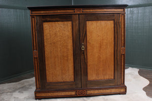 English Birdeye Maple Cabinet C. 1900