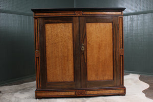 English Birdeye Maple Cabinet C. 1900