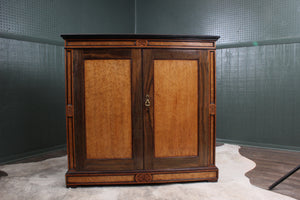 English Birdeye Maple Cabinet C. 1900