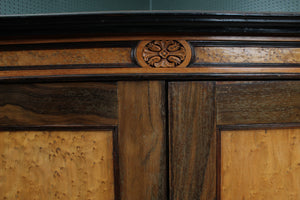 English Birdeye Maple Cabinet C. 1900