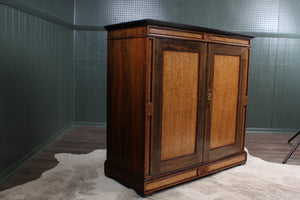 English Birdeye Maple Cabinet C. 1900