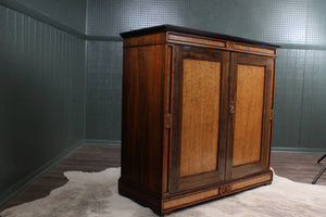 English Birdeye Maple Cabinet C. 1900