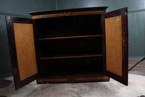 English Birdeye Maple Cabinet C. 1900