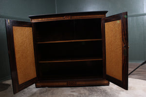 English Birdeye Maple Cabinet C. 1900