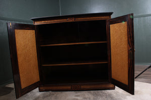 English Birdeye Maple Cabinet C. 1900