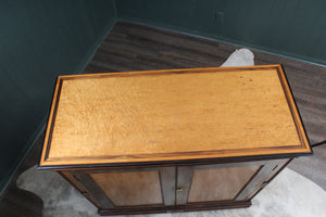 English Birdeye Maple Cabinet C. 1900