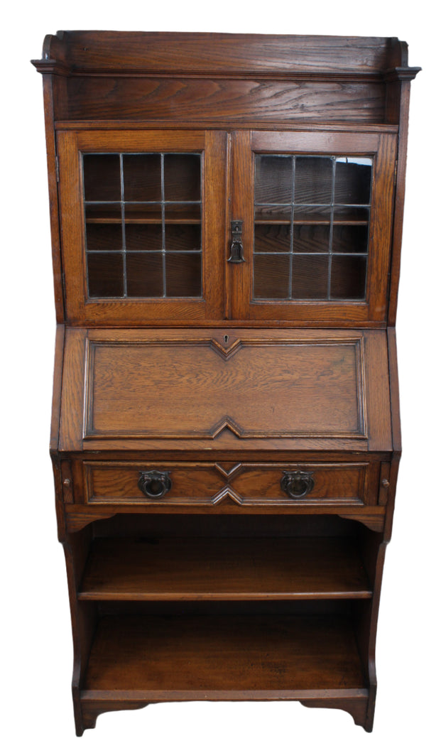 English Oak Fall Front Desk c.1900