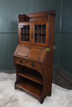 Load image into Gallery viewer, English Oak Fall Front Desk c.1900