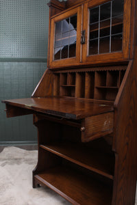 English Oak Fall Front Desk c.1900