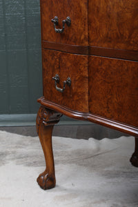 English Burl Walnut Desk c.1900