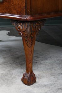 English Burl Walnut Desk c.1900