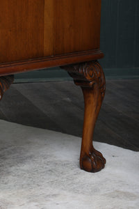 English Burl Walnut Desk c.1900