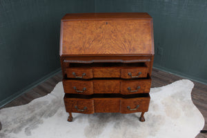 English Burl Walnut Desk c.1900